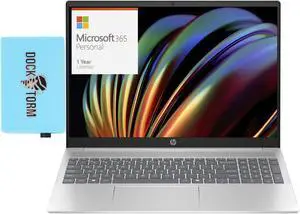 HP Pavilion Home & Business Laptop (Intel Core 5 120U 10-Core, 16.0" 60 Hz Wide UXGA (1920x1200), Intel Graphics, 8GB LPDDR5 4800MHz RAM, Win 11 Home) with Microsoft 365 Personal , Dockztorm Hub