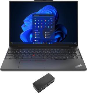 Lenovo Thinkpad E16 Gen 2 Home & Business Laptop (AMD Ryzen 5 7535U 6-Core, 16.0" 60 Hz 16GB DDR5 4800MHz RAM, 1TB PCIe SSD, Backlit KB, Wifi, Webcam, Fingerprint, Win 10 Home) with USB-C Dock