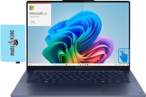 Lenovo Yoga Slim 7x Home & Entertainment Laptop (Snapdragon X Elite X1E-78-100 12-Core, 14.5, 60 Hz Touch 2944x1840, 16GB LPDDR5X MHz RAM, Win 11 Home) with Microsoft 365 Personal , Dockztorm Hub