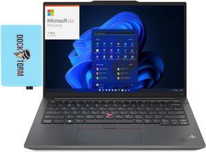 Lenovo ThinkPad E14 G5 Business Laptop (Intel i7-1355U 10-Core, 14.0" 60 Hz Wide UXGA (1920x1200), Intel Iris Xe, 16GB RAM, Win 11 Home) with Microsoft 365 Personal , Dockztorm Hub