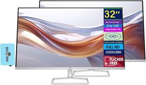 HP Series 5 532sf Monitor 94F50AA#ABA Bundle w/Docztorm Dock, 32" FHD VA (1920x1080) Display, 100Hz Refresh Rate, Anti-Glare, Flicker-Free, Ideal for Home & Business, Black(2024 Latest Model) 2-Pack