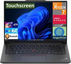 Lenovo Thinkpad E14 G6 Business Laptop 14.0" IPS WUXGA Display (AMD Ryzen 7 7735U, 16GB DDR5, 512GB PCIe SSD, Backlit KB, Fingerprint, 2 Thunderbolt 4, WiFi 6E, Win 11 Home)