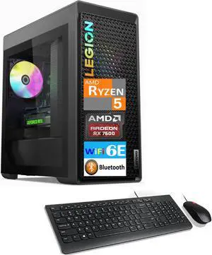 Lenovo Legion Tower 5 Gen 8 Gaming Desktop PC (AMD Ryzen 5 7600, Radeon RX 7600 8GB GDDR6, 32GB DDR5, 1TB PCIe SSD, 500W PSU, WiFi 6E, Bluetooth 5.2, RJ-45, 3 Display Port, HDMI, Win 11 Pro) (Renewed) Lenovo Legion Tower 5 Gen 8 Gaming Desktop PC (AMD Ryzen 5 7600, Radeon RX 7600 8GB GDDR6, 32GB DDR5, 1TB PCIe SSD, 500W PSU, WiFi 6E, Bluetooth 5.2, RJ-45, 3 Display Port, HDMI, Win 11 Pro) (Renewed)