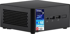 ASUS NUC 14 Pro Tall AI Powered Mini Desktop (Intel Ultra 7-155H, Intel Arc, 16GB DDR5, 128GB PCIe SSD + 1TB HDD, 2 Thunderbolt 4, WiFi 6E, Bluetooth 5.3, 120W PSU, RJ-45, 2 HDMI, Win 11 Home)