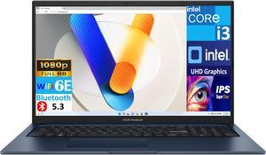 ASUS Vivobook 17 Everyday Value Laptop 17.3" IPS FHD Display (Intel i3-1215U, 8GB DDR4, 512GB SSD, Intel UHD, WiFi 6E, Webcam, Bluetooth 5.3, Win 11 Home)