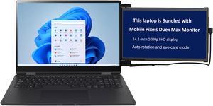 LG Gram Pro AI Powered 2-in-1 Laptop 16.0" Touchscreen IPS WQXGA Display (Intel Ultra 7-155H, 32GB LPDDR5X, 2x1TB PCIe SSD (2TB), 2 Thunderbolt 4, WiFi 6E, Webcam, Win 11 Home) w/Duex Max DS Monitor