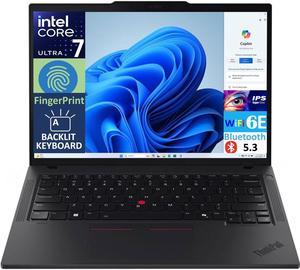 Lenovo T14 Gen 5 AI Powered Laptop 14.0" IPS WUXGA Display (Intel Core Ultra 7 155U, 64GB DDR5, 1TB PCIe SSD, Intel Graphics, Backlit KB, Fingerprint, 2 Thunderbolt 4, WiFi 6E, Webcam, Win 11 Pro)