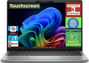 Dell Latitude 7455 Laptop 14.0" Touchscreen WQXGA Display (Qualcomm Snapdragon X Elite X1E-80-100, 16GB LPDDR5X, 1TB M.2  PCIe SSD, Qualcomm Adreno, Backlit KB, Fingerprint, WiFi 7, Win 11 Pro)