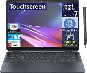 HP Spectre x360 AI Powered 2-in-1 Laptop 14.0" Touchscreen OLED 2.8K Display (Intel Ultra 7-155H, 32GB LPDDR5X, 2TB PCIe SSD, Active Pen, Backlit KB, Fingerprint, 2 Thunderbolt 4, WiFi 6E, Win 11 Pro)