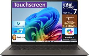 ASUS Zenbook S 14 AI Powered Laptop 14.0" Touchscreen AMOLED 2.8K Display (Intel Ultra 7-256V, 16GB LPDDR5X, 1TB SSD, Intel Arc, Backlit KB, 2 Thunderbolt 4, WiFi 7, Webcam, Win 11 Home) (Renewed)