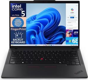 Lenovo ThinkPad T14 Gen 5 AI Powered Laptop 14.0" IPS WUXGA Display (Intel Ultra 5 125U, 16GB DDR5, 2TB PCIe SSD, Intel Graphics, Backlit KB, Fingerprint, 2 Thunderbolt 4, WiFi 6E, Win 11 Pro)