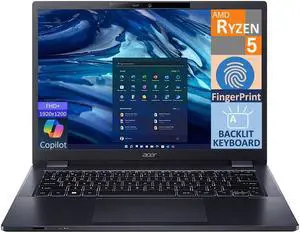 Acer TravelMate P4 Business Laptop 14.0" WUXGA Display (AMD Ryzen 5 PRO 6650U, 64GB DDR5, 1TB PCIe SSD, AMD Radeon 660M, Backlit KB, Fingerprint, WiFi 6E, Webcam, Bluetooth 5.1, Win 11 Pro) (Renewed)