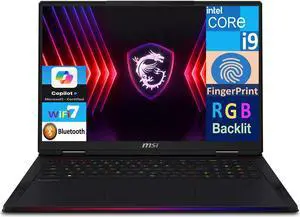 MSI Raider 18 HX Gaming Laptop 18" 120Hz Mini LED 4K Display (Intel i9-14900HX, GeForce RTX 4090 16GB, 64GB DDR5, 4TB PCIe SSD, RGB KB, Fingerprint, 2 Thunderbolt 4, WiFi 7, Win 11 Pro) (Renewed)