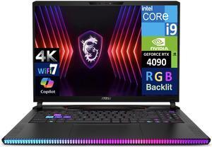 MSI Raider GE68 HX AI Gaming Laptop 16.0" 120Hz IPS 4K Display (Intel i9-14900HX, NVIDIA GeForce RTX 4090 16GB, 64GB DDR5, 4TB PCIe SSD, Per Key RGB KB, Thunderbolt 4, WiFi 7, Webcam, Win 11 Pro)