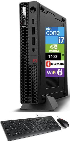 Lenovo ThinkStation P3 Tiny Workstation Mini Desktop (Intel i7-14700 vPro, NVIDIA T400 4GB, 32GB DDR5, 512GB PCIe SSD, WiFi 6, Bluetooth 5.2, 300W PSU, RJ-45, 1x DP; 3x mDP, HDMI, Win 11 Pro)