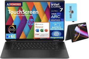 HP Spectre x360 AI Powered 2-in-1 Laptop 16.0" Touchscreen OLED 2.8K Display (Intel Ultra 7-155H, 32GB LPDDR5X, 512GB SSD, Backlit KB, Win 11 Home) w/Microsoft 365 Personal , DKZ USB Port Expander