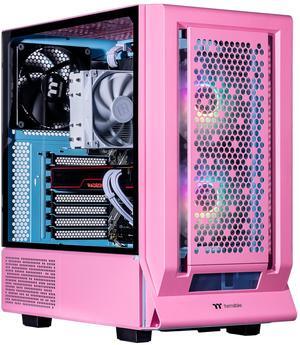Velztorm Pink Fultix Gaming Desktop PC (AMD Ryzen 5-5500, Radeon RX 9070 XT, 64GB DDR4, 1TB PCIe SSD + 2TB HDD, RGB Fans, 750W PSU, WiFi 5, Bluetooth 5.0, RJ-45, 1 Display Port, HDMI, Win 10 Pro)