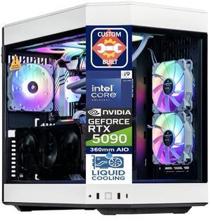 Velztorm Praetix Liquid Cooled Gaming Desktop PC (GeForce RTX 5090 32GB GDDR7, Intel i9-14900K upto 6.0GHz, 32GB DDR5, 2TB PCIe NVMe SSD, 6 RGB Fans, 360mm AIO, 1000W PSU, WiFi 6, Win 11 Pro)