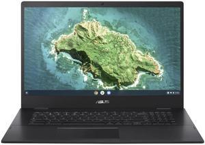 ASUS CX17 Everyday Value Chromebook 17.3" 60Hz FHD DisplayIntel Celeron N4500, Intel UHD Shared, 4GB LPDDR4, 128GB SSD + 128 GB eMMC, WiFi 6, Webcam, Bluetooth 5.2, 45W PSU, Chrome OS (Renewed)