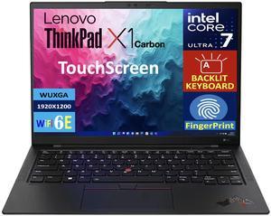 Lenovo ThinkPad X1 Carbon AI Business Laptop 14.0" Touchscreen WUXGA Display (Intel Core Ultra 7 155U, 32GB LPDDR5X, 1TB SSD, Intel Graphics, Backlit KB, Fingerprint, 2 Thunderbolt 4, WiFi 6E, No OS)