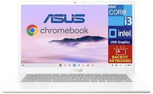 ASUS CX34 Everyday Value Chromebook 14.0" FHD DisplayIntel i3-1215U, Intel UHD, 8GB LPDDR5, 128GB SSD, Backlit KB, WiFi 6, Webcam, Bluetooth 5.4, 45W PSU, HDMI, Chrome OS (Renewed)