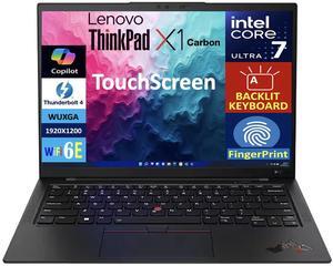 Lenovo ThinkPad X1 Carbon AI Business Laptop 14.0" Touchscreen WUXGA Display (Intel Core Ultra 7 155U, 32GB LPDDR5X, 1TB SSD, Intel Graphics, Backlit KB, Fingerprint, 2 Thunderbolt 4, No OS) (Renewed)