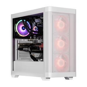 Velztorm White Pilum Custom Built Gaming Desktop PC (AMD Ryzen 7 5700X, GeForce RTX 5070, 16GB DDR4, 1TB PCIe SSD + 2TB HDD, RGB Fans, 120mm AIO, 750W PSU, WiFi 5, Bluetooth 5.0, RJ-45, Win 11 Home)