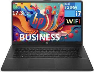 HP 17t-cn200 Business Laptop 17.3" HD+ Display (Intel i7-1255U, 8GB DDR4, 256GB SSD, Intel Iris Xe, WiFi 5, Webcam, Bluetooth 5.1, Win 11 Home Plus)