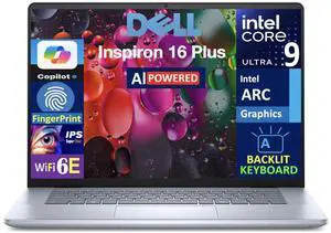 Dell Inspiron 16 Plus 7640 AI Powered Laptop 16.0" IPS WQXGA Display (Intel Ultra 9-185H, 16GB LPDDR5X, 512GB SSD, Intel Arc, Backlit KB, Fingerprint, Thunderbolt 4, WiFi 6E, Webcam, Win 11 Home)