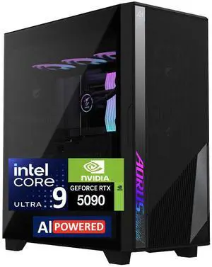 Gigabyte AI TOP 100 Z890 PC Workstation (Intel Ultra 9- 285K, GeForce RTX 5090 32GB, 128GB DDR5, Dual Storage 2TB   320 GB SSD, 2 Thunderbolt 5, WiFi 7, Bluetooth 5.4, Win 11 Pro)