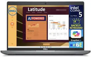 Dell Latitude Laptop 14.0" FHD Display (Intel Ultra 5 125U, 16GB DDR5, 512GB SSD, Intel Graphics, Backlit KB, 2 Thunderbolt 4, WiFi 6E, Webcam, Bluetooth 5.3, Win 11 Pro)