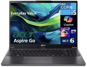 Acer Aspire Go Everyday Value Laptop 15.3" IPS WUXGA Display (Intel i5-1334U, 16GB DDR5, 256GB PCIe SSD, Intel UHD, WiFi 6, Webcam, Bluetooth 5.1, Win 11 Pro)