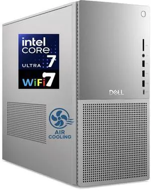 Dell Tower Plus AI PC Desktop (Intel Ultra 7-265, 32GB DDR5, 128GB PCIe SSD + 2TB HDD, Integrated Graphics, 450W PSU, WiFi 7, Bluetooth 5.4, RJ-45, HDMI, Win 11 Pro)