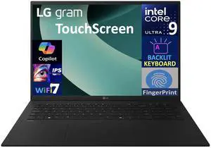 LG gram AI Powered Laptop 17.0" Touchscreen IPS WQXGA Display (Intel Ultra 9-288V, 32GB LPDDR5X, 1TB SSD, Intel Arc 140V, Backlit KB, Fingerprint, 2 Thunderbolt 4, WiFi 7, Webcam, Win 11 Home)