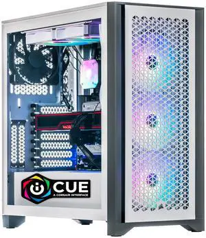 Velztorm iCUE Certified White Armix Custom Built Gaming Desktop PC (AMD Ryzen 9 7900X, AMD Radeon RX 9060 XT, 32GB DDR5, 1TB PCIe SSD, RGB Fans, 240mm AIO, 1000W PSU, WiFi 6E, Win 11 Home)