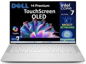 Dell 14 Premium Professional Laptop 14.5 Touchscreen OLED 3.2K Display (Intel Ultra 7-255H, 32GB LPDDR5X, 1TB SSD, Intel Arc, Backlit KB, Fingerprint, 2 Thunderbolt 4, WiFi 7, Webcam, Win 11 Home)