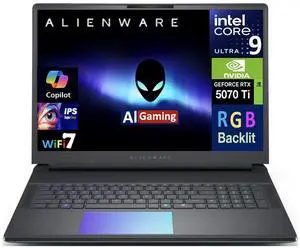 Alienware 18 Area-51 AI Gaming Laptop 18" 120Hz IPS WQXGA Display (Intel Ultra 9- 275HX, NVIDIA GeForce RTX 5070 Ti 12GB, 64GB DDR5, 3x1TB SSD R0  (3TB), RGB KB, 2 Thunderbolt 5, WiFi 7, Win 11 Pro)