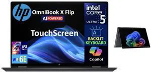 HP OmniBook AI Powered 2-in-1 Laptop 16.0" Touchscreen IPS WUXGA Display (Intel Ultra 5-226v, 16GB LPDDR5X, 2TB PCIe SSD, Backlit KB, Thunderbolt 4, WiFi 6E, Webcam, Bluetooth 5.3, Win 11 Home)
