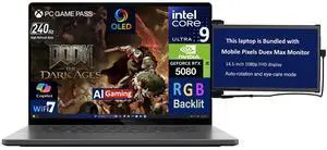 ASUS ROG Zephyrus AI Gaming Laptop 16.0" 240Hz OLED WQXGA Display (Intel Ultra 9-285H, NVIDIA GeForce RTX 5080 16GB, 32GB LPDDR5X, 4TB PCIe SSD, RGB KB, Win 11 Home) w/Duex Max DS Monitor