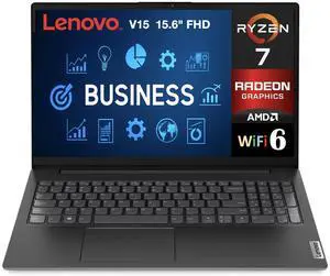 Lenovo V15 Business Laptop 15.6" FHD Display (AMD Ryzen 7 7730U, 40GB DDR4, 1TB PCIe SSD, AMD Radeon, WiFi 6, Webcam, Bluetooth 5.2, Win 11 Home)