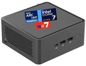 ASUS NUC AI Business Mini Desktop (Intel Ultra 7-255H, No OS, 8GB DDR5, 512GB PCIe SSD, 2 Thunderbolt 4, WiFi 7, Bluetooth 5.4, 120W PSU, RJ-45, 2 HDMI, Win 11 Home) ASUS NUC AI Business Mini Desktop (Intel Ultra 7-255H, No OS, 8GB DDR5, 512GB PCIe SSD, 2 Thunderbolt 4, WiFi 7, Bluetooth 5.4, 120W PSU, RJ-45, 2 HDMI, Win 11 Home)