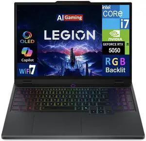 Lenovo Legion Gaming Laptop 15.1" 165Hz OLED WQXGA Display (Intel i7-14700HX, GeForce RTX 5050 8GB, 16GB DDR5, 4TB PCIe SSD, RGB KB, WiFi 7, Webcam, Bluetooth 5.4, Win 11 Home)