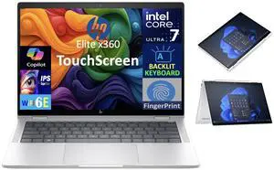 HP Elite x360 1040 Business 2-in-1 Laptop 14.0" Touchscreen IPS WUXGA Display (Intel Ultra 7-155H, 16GB LPDDR5X, 512GB SSD, Active Pen, Backlit KB, Fingerprint, 2 Thunderbolt 4, WiFi 6E, Win 11 Pro)
