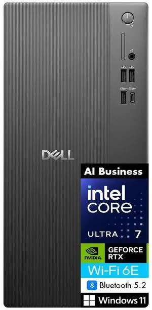 Dell Tower Plus AI Business Desktop (Intel Ultra 7 265F, 32GB DDR5, 1TB SSD, GeForce RTX 4060, 360W PSU, WiFi 6, Bluetooth 5.2, RJ-45, 3 Display Port, HDMI, Win 11 Home) Dell Tower Plus AI Business Desktop (Intel Ultra 7 265F, 32GB DDR5, 1TB SSD, GeForce RTX 4060, 360W PSU, WiFi 6, Bluetooth 5.2, RJ-45, 3 Display Port, HDMI, Win 11 Home)