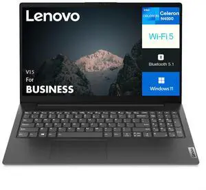 Lenovo V15 Business Laptop 15.6" TN FHD Display (Intel Celeron N4500, 8GB DDR4, 256GB M.2  PCIe SSD, Intel UHD, WiFi 5, Webcam, Bluetooth 5.1, Win 11 Pro)