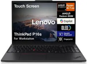 Lenovo ThinkPad P16s Mobile Workstation 16.0" 4K (AMD Ryzen AI 7 350, AMD Radeon 860M shared, 16GB DDR5, 4TB PCIe SSD, Win 11 Pro) Lenovo ThinkPad P16s Mobile Workstation 16.0" 4K (AMD Ryzen AI 7 350, AMD Radeon 860M shared, 16GB DDR5, 4TB PCIe SSD, Win 11 Pro)