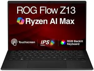 ASUS ROG Flow Z13 AI Gaming 2-in-1 Laptop 13.4" Touchscreen IPS WQXGA Display (AMD Ryzen AI Max+ 395, 64GB LPDDR5X, 1TB M.2 PCIe SSD, RGB KB, WiFi 7, Webcam, Bluetooth 5.4, Win 11 Pro) ASUS ROG Flow Z13 AI Gaming 2-in-1 Laptop 13.4" Touchscreen IPS WQXGA Display (AMD Ryzen AI Max+ 395, 64GB LPDDR5X, 1TB M.2 PCIe SSD, RGB KB, WiFi 7, Webcam, Bluetooth 5.4, Win 11 Pro)