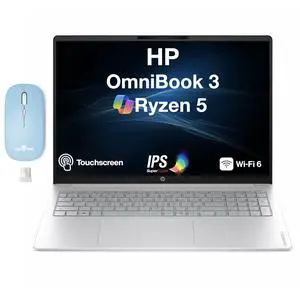HP OmniBook 3 ULTRA THIN & LIGHT Laptop 16.0" Touchscreen IPS WUXGA Display (AMD Ryzen 5 40, 16GB LPDDR5X, 1TB PCIe SSD, AMD Radeon, WiFi 6, Webcam, Win 11 Home) w/Dockztorm Wireless Mouse HP OmniBook 3 ULTRA THIN & LIGHT Laptop 16.0" Touchscreen IPS WUXGA Display (AMD Ryzen 5 40, 16GB LPDDR5X, 1TB PCIe SSD, AMD Radeon, WiFi 6, Webcam, Win 11 Home) w/Dockztorm Wireless Mouse