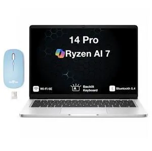 Dell Pro 14 AI Business Laptop 14.0" IPS WUXGA Display (AMD Ryzen AI 7 350, 64GB DDR5, 2TB M.2 PCIe SSD, AMD Radeon 860M, Backlit KB, 2 Thunderbolt 4, WiFi 6E, Win 11 Pro) w/Dockztorm Wireless Mouse Dell Pro 14 AI Business Laptop 14.0" IPS WUXGA Display (AMD Ryzen AI 7 350, 64GB DDR5, 2TB M.2 PCIe SSD, AMD Radeon 860M, Backlit KB, 2 Thunderbolt 4, WiFi 6E, Win 11 Pro) w/Dockztorm Wireless Mouse