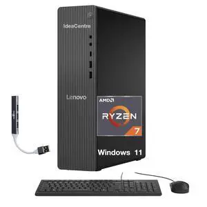 Lenovo IdeaCentre Tower 8 HIGH PERFORMANCE Desktop (AMD Ryzen 7 250, 16GB DDR5, 2TB PCIe SSD, AMD Radeon 780M, 260W PSU, WiFi 6, Bluetooth 5.3, RJ-45, Win 11 Home) w/DKZ USB Port Expander Lenovo IdeaCentre Tower 8 HIGH PERFORMANCE Desktop (AMD Ryzen 7 250, 16GB DDR5, 2TB PCIe SSD, AMD Radeon 780M, 260W PSU, WiFi 6, Bluetooth 5.3, RJ-45, Win 11 Home) w/DKZ USB Port Expander
